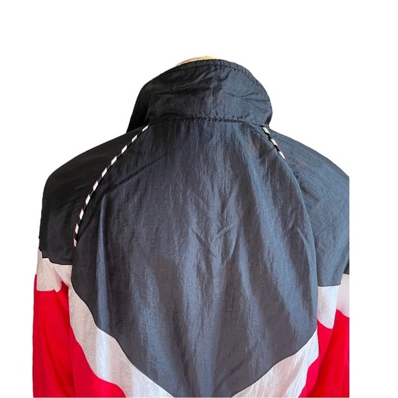 VINTAGE 90s Retro Basketball Red Track Jacket Amanda Smith Sport Petite Large - Picture 7 of 7